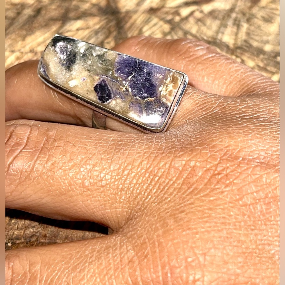 Opalized Fluorite Ring Size 8 3/4